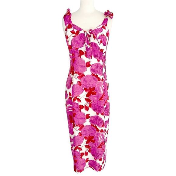 Alice McCall Fuchsia Bloom Floral Midi Dress – Size US 8 / AU 12 / EU 40 - Picture 2 of 8